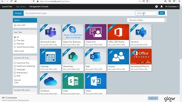 Adding Office 365 to my launch pad in GLOW