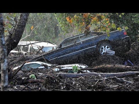 RAW: Mudslide devastation in California