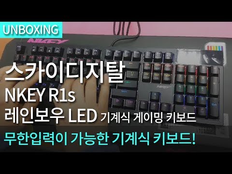 [개봉기] 스카이디지탈 NKEY R1s 레인보우 LED 기계식 게이밍 키보드