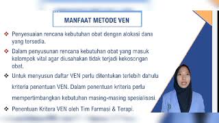 Perencanaan Perbekalan Farmasi di Rumah Sakit dengan Metode Kombinasi Pareto dan Ven |Kelompok 3|