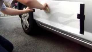 CAR SIDE TRIBAL STICKER / DECAL APPLICATION