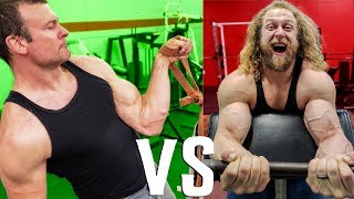 WHO BUILDS BIGGER ARMS? Arm Wrestler Vs. Bodybuilder