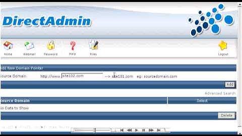 Creating a domain pointer in Direct Admin