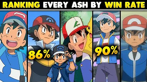 Top 8 Strongest Ash Ketchum By Win Rate | Ranking Every Region Ash By Win Rate | Hindi |