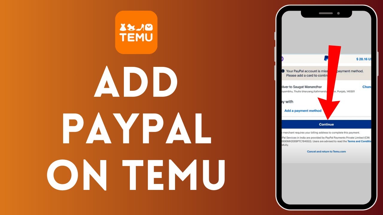 How to Add Paypal on Temu (2024) | Include Paypal on Temu