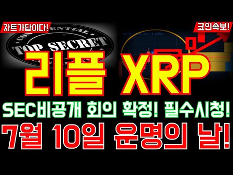 리플코인 속보 SEC비공개 회의 확정! 필수시청! 7월 10일 운명의 날! 바로 확인 하세요! #리플 #리플(엑스알피) #리플코인