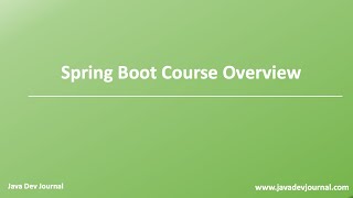 Spring Boot tutorial