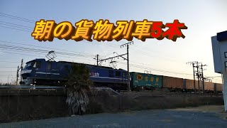 JR貨物 2022/03/11 ダイヤ改正前日 朝の貨物列車5本とも定刻通過