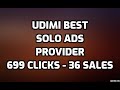 Udimi Best Solo Ads Provider for Affiliate Marketing | Case Study 699 Clicks - 36 SALES = $762