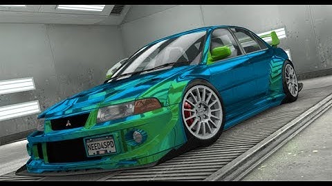 NFS:No Limits - Fictional Blue/Green Ocean Algae Color In Mod Shop on Lancer Evo VI