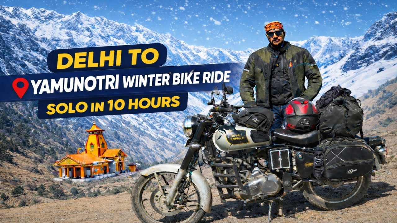 👉 Delhi to Yamunotri in 10 Hours 😱 | Solo Winter Bike Ride on Classic 350