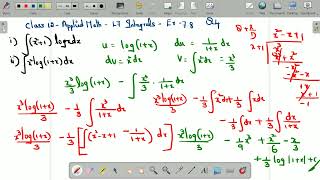Ex 7.8 Q4 (i) Integral (x^2+1)log x dx (ii)Integral x^2log (1+x) dx #maths,#news,#class12maths,