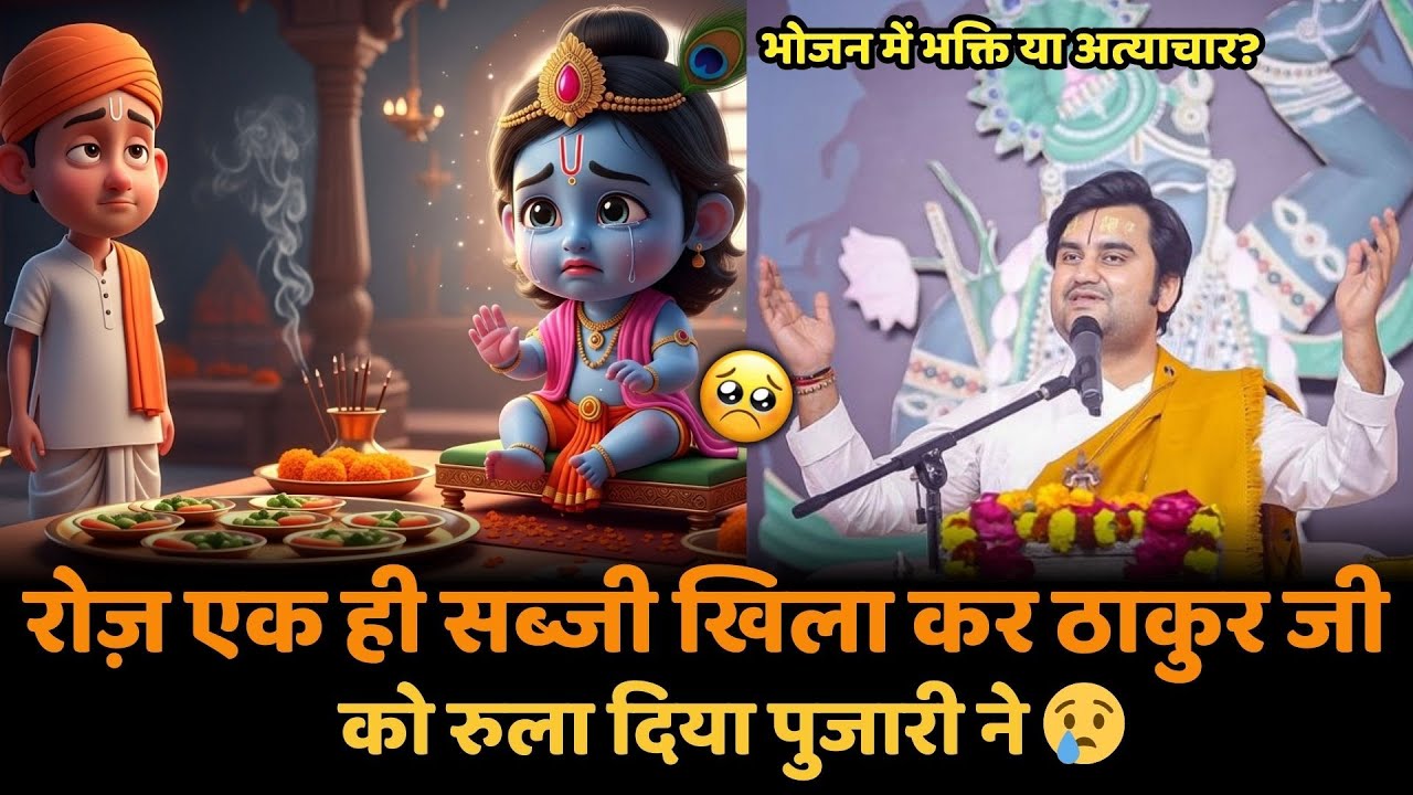 🥺 रोज एक ही सब्जी खिला कर ठाकुर जी को रुला दिया पुजारी ने ! 😭