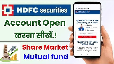 Hdfc securities demat account opening online!! Hdfc demat account opening!!