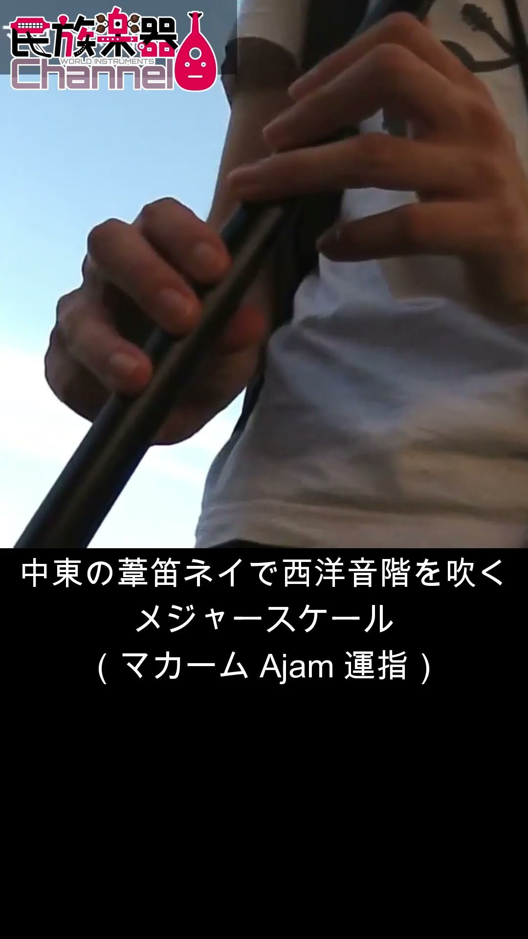 アラブの笛ナイで西洋音階を吹く Ney Nay Flute -Western scale