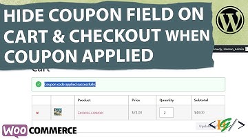 How to Hide Coupon Section / Box in Cart & Checkout if Coupon Code is Applied in WooCommerce