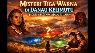 Cerita Legenda Danau Kelimutu Ende Flores NTT VIsual AI: Misteri Tiga Warna Danau Kelimutu