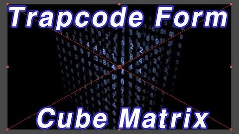[애펙 트랩코드] 폼 이펙트 3차원 숫자 매트릭스 만들기/심도표현(Trapcode Form 3D Number Matrix)