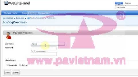 Hướng dẫn - Tạo database MySQL WebsitePanel | P.A Việt Nam
