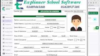 Student information's in Explainer School Management Software screenshot 2