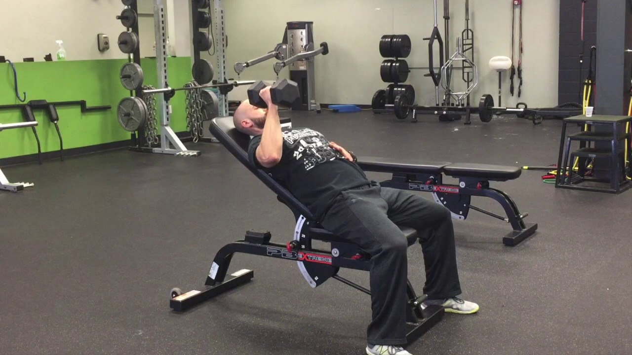 Single Arm Low Incline Db Bench Press Youtube