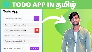 Master React JS with this Step-by-Step Todo List App Tutorial | Tamil Tutorial #todolist