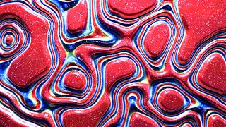 MorphField 4K - Red & Blue Liquid Topographic Waves 4K (2 Hours) • No Audio