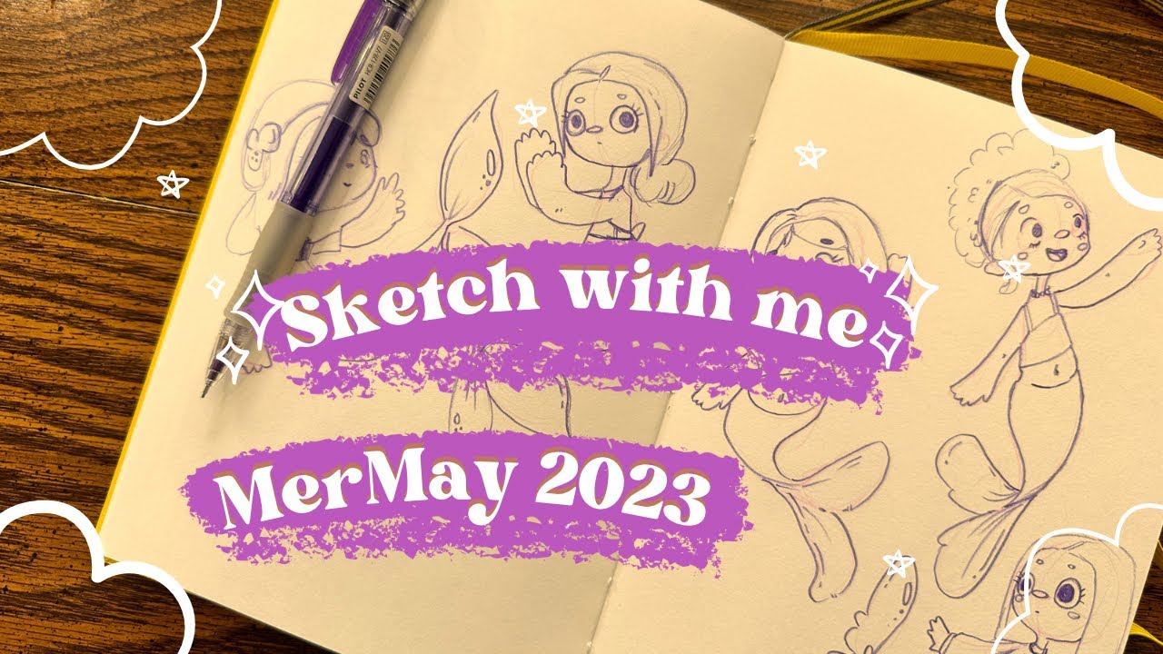 MerMay 2023 Sketch book session | instrumental only sketch with me ...