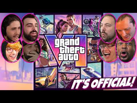 Youtubers and Streamers React To GTA 6 Official Cover Art Reveal | IT'S OFFICIAL!
