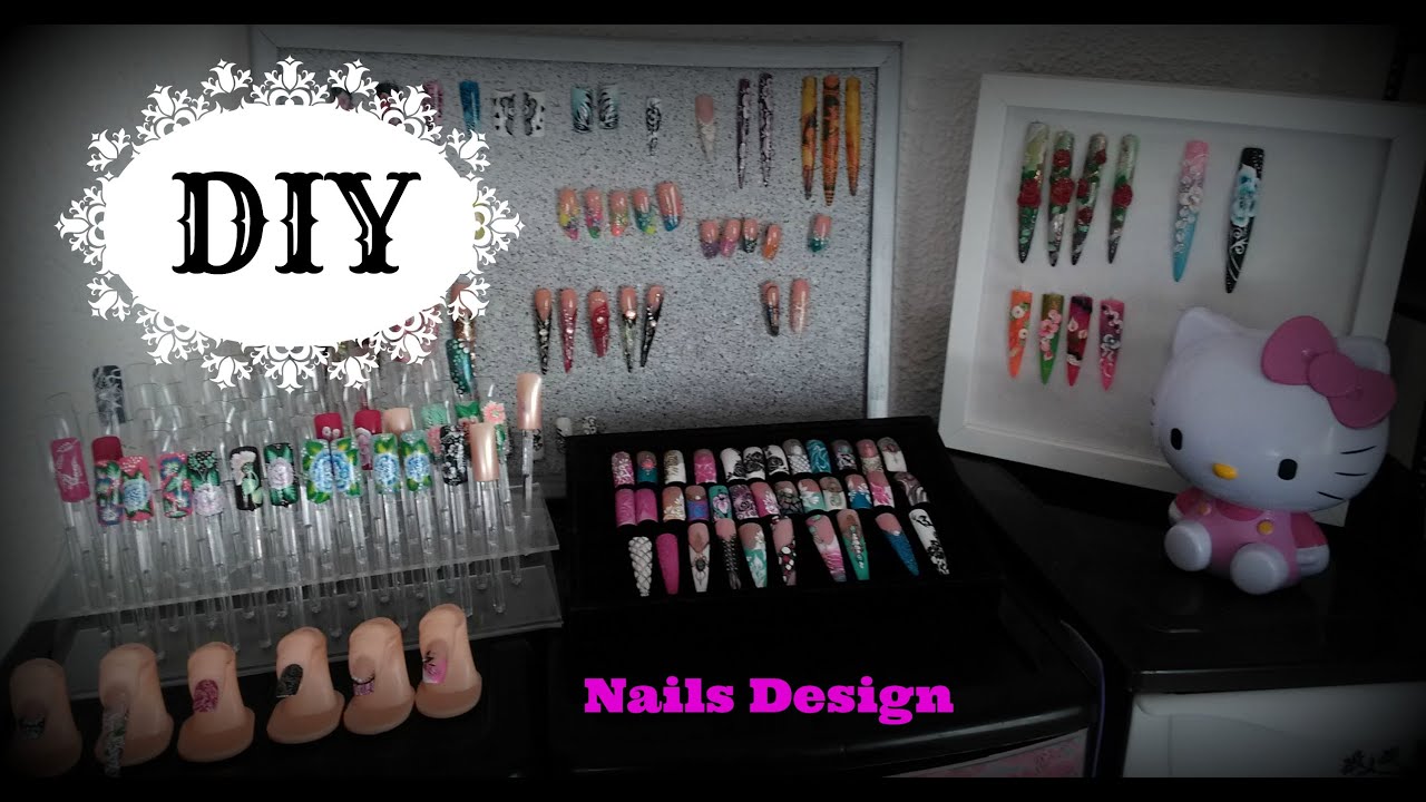 Como hacer un expositor de uñas - YouTube