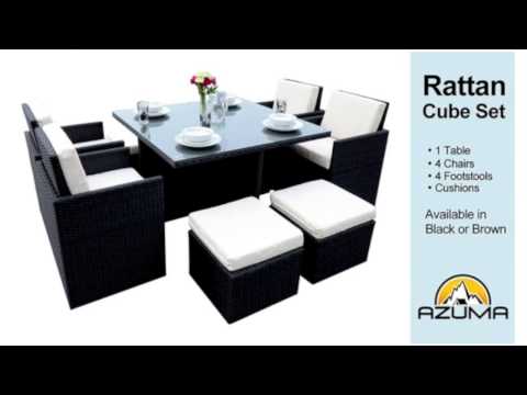 Rattan Cube Garden Furniture Set