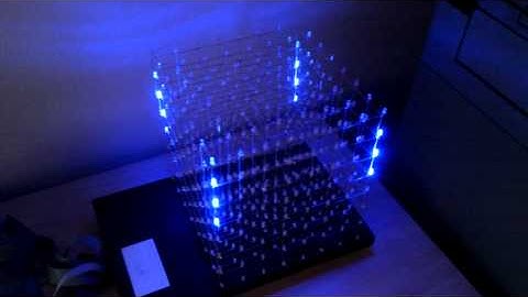 LED cube multiplexing demo