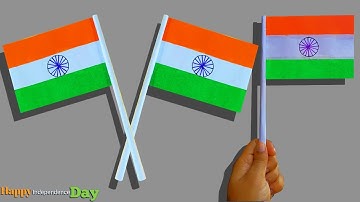 A simple indian flag craft for kids/Indian flag making/Augest 15 activities/National flag with paper