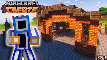 I built the PERFECT CREATE WORKSHOP in Minecraft Create