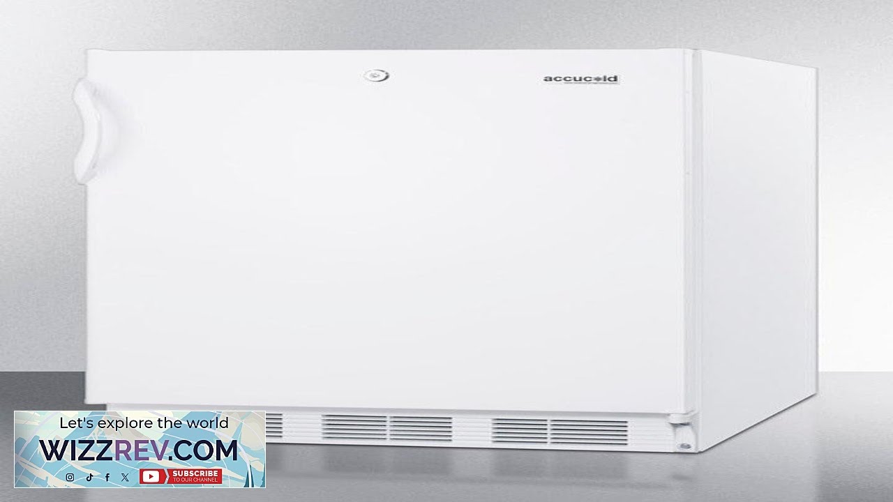 Accucold 24" White Wide All Refrigerator Auto Defrost Operation ADA Compliant