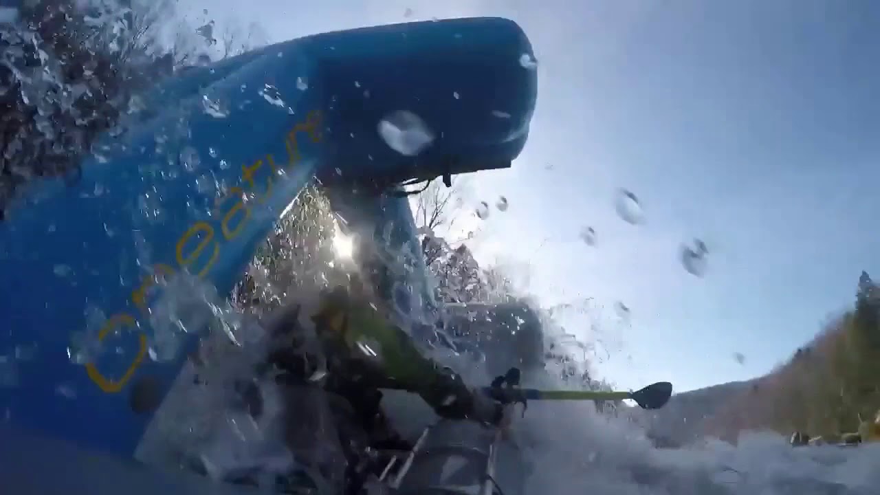 Surfing 3rd drop of lost paddle at 5k