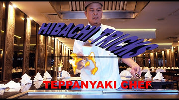 TEPPANYAKI TRICKS HIBACHI FREESTYLE BY EDWIN, TEPPANYAKI TRICKS REVEALED AND TUTORIALS