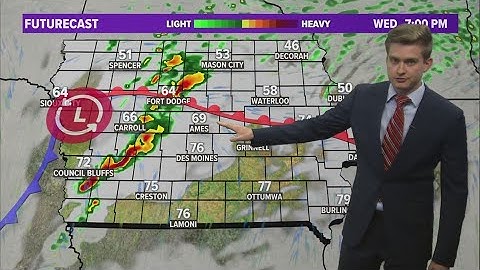 Iowa Weather Forecast: Severe storms possible Wednesday evening