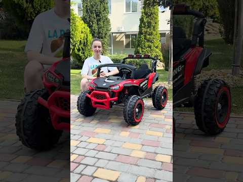 Электромобиль детский багги HONG TALON 6382EBLR-5 (24V) двухместный с пультом, салатовый, видео 1