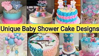 Latest Baby Shower Cake Designs ideas 2022 | Baby Shower pink \& blue theme cake decoration ideas