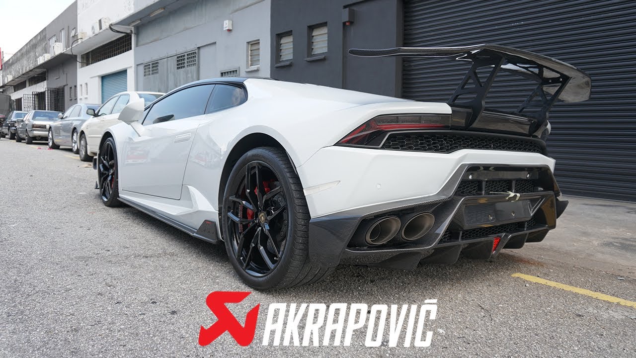 porsche macan Lamborghini Huracan LP610 Malaysia with Akrapovic exhaust system INSANE SOUND!