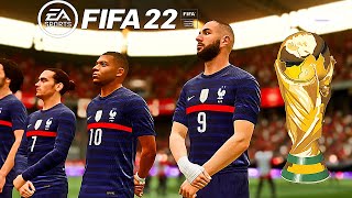 FRANCE vs DENMARK // World Cup 2022 FIFA 22 PS5 MOD Reshade HDR Next Gen #04