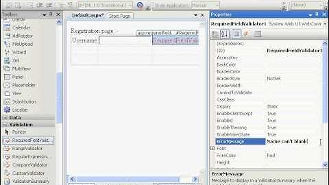 ASP.NET Tutorial-RequiredFieldValidator control