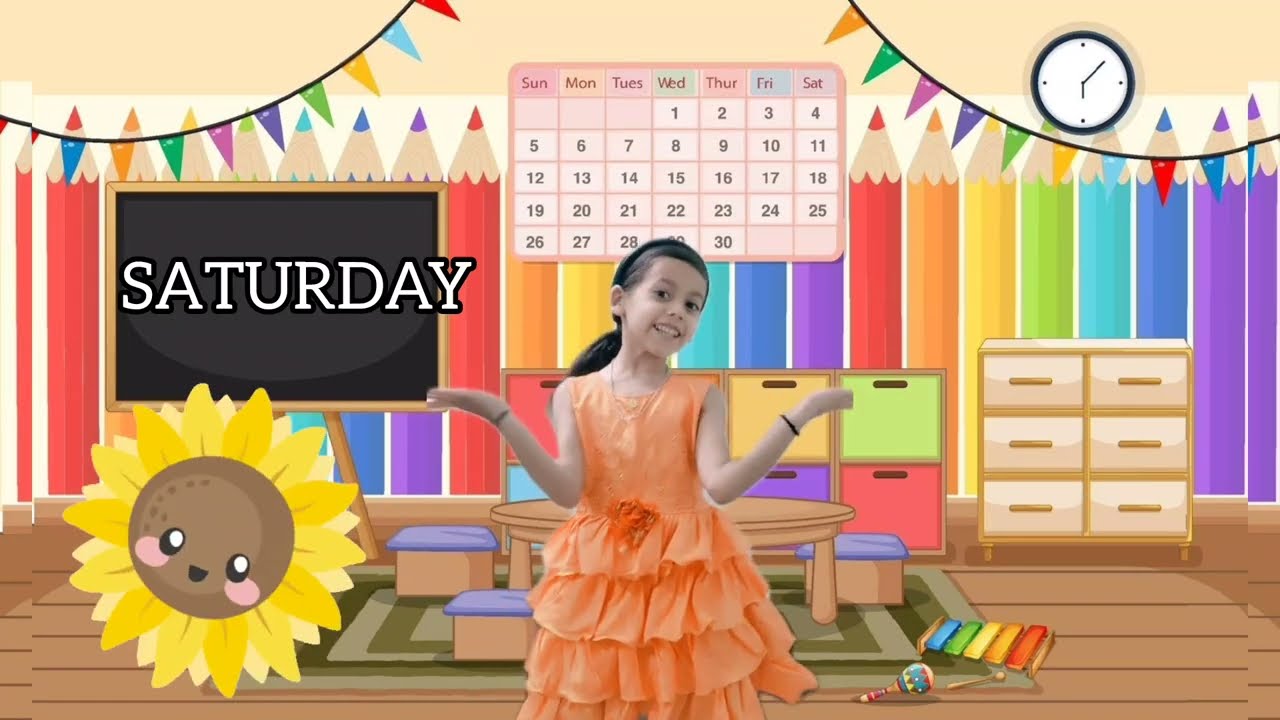 Let's learn weekdays 🗓️with creativemiyu |weekname| 🎰days in a week |weekday spelling|Sunday monday|