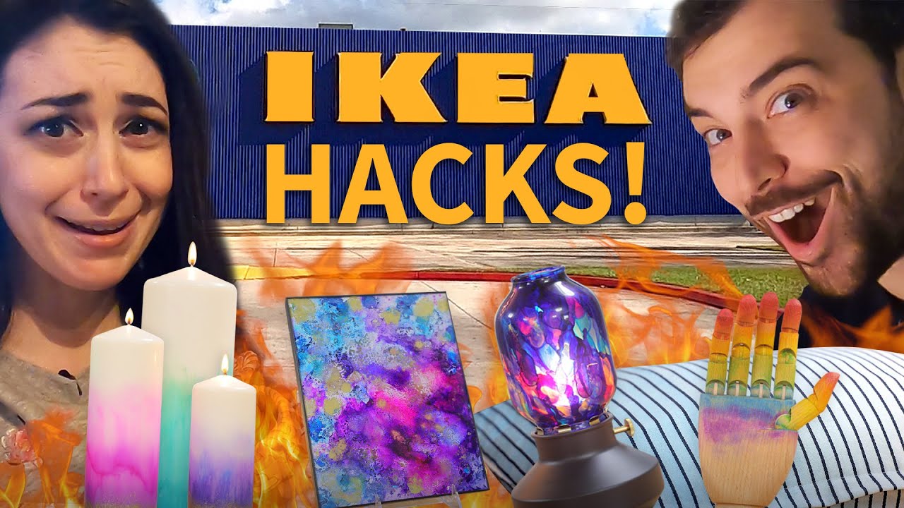 5 IKEA Hacks using Alcohol Ink YouTube