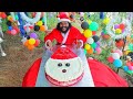 Biggest Santa Cake | Red Velvet Cake Recipe | Cute Santa Claus Cake Making