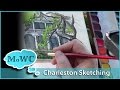 Painting an Historic Inn in Watercolor Plein Air. Charleston, SC