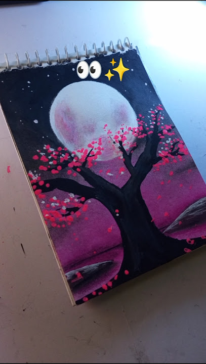 You’ll Fall in Love with This Moonlight Drawing 🌙✨#shorts#drawing#scenery#night#viral