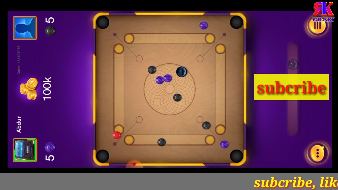 part 1,Carrom board game/carrom tricks pal games/release 2020/part 4/RK gram YouTube