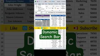 Dynamic Search Bar in Excel — Filter Data Instantly!